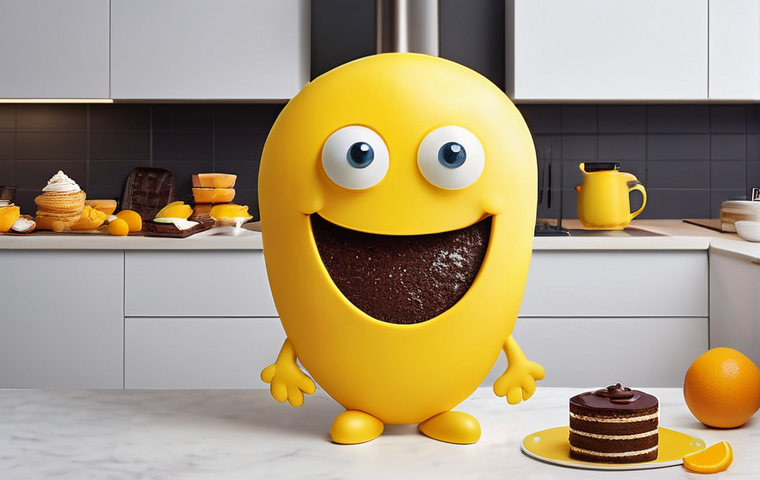 라바 옐로우의 성격 및 역할 - **Prompt: The Determined Gourmand's Delight**
    "A cute, simple-designed yellow larva, named Jaune...