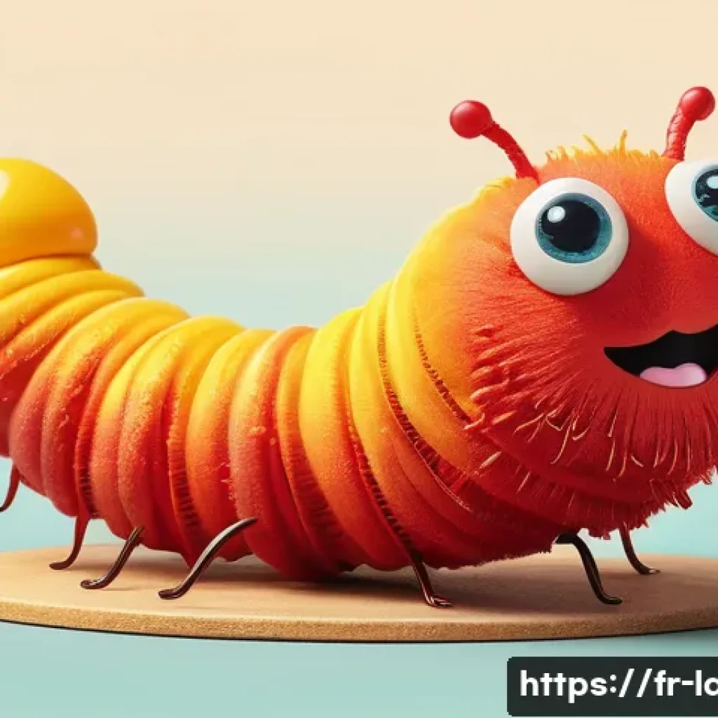 라바 팬아트 공모전 리뷰 - **A Symphony of Diverse Larva Art Styles:** A vibrant, fantastical art studio where Red and Yellow L...