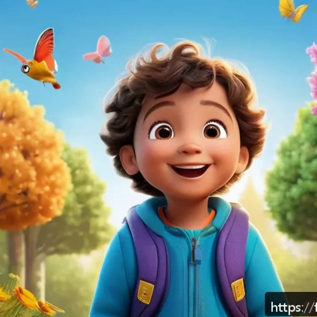 라바를 소재로 한 어린이 책 시리즈 - A vibrant and colorful animated scene designed for toddlers, featuring simple, expressive characters...